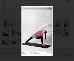 yoga wear bland tejas WEB site